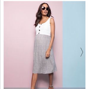 Seraphine double layer maternity & nursing dress